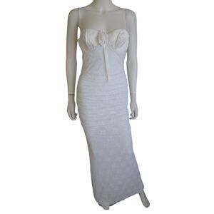 Majorelle Lace Floral Feminine Maxi Dress M Romantic Bridal Wedding White NWT